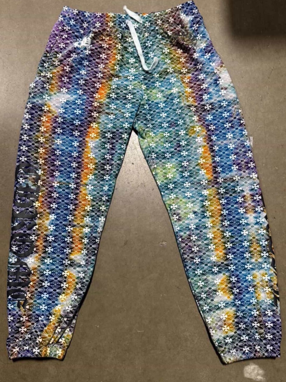 Chrome Hearts White pants hand tie-dyed . **